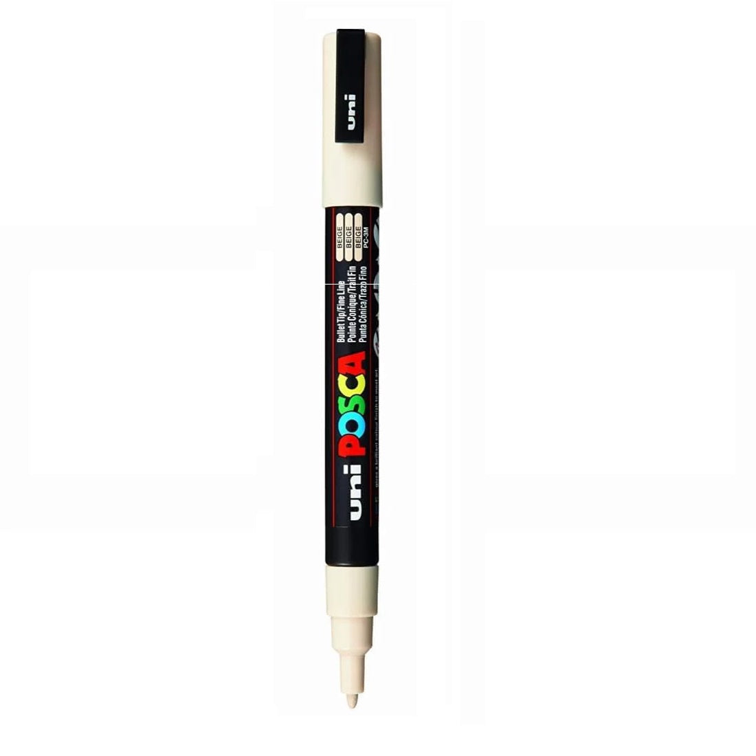 uni-ball Posca 3M 0.9-1.3 mm Bullet Shaped Marker Pen, Beige Ink, Pack of 1