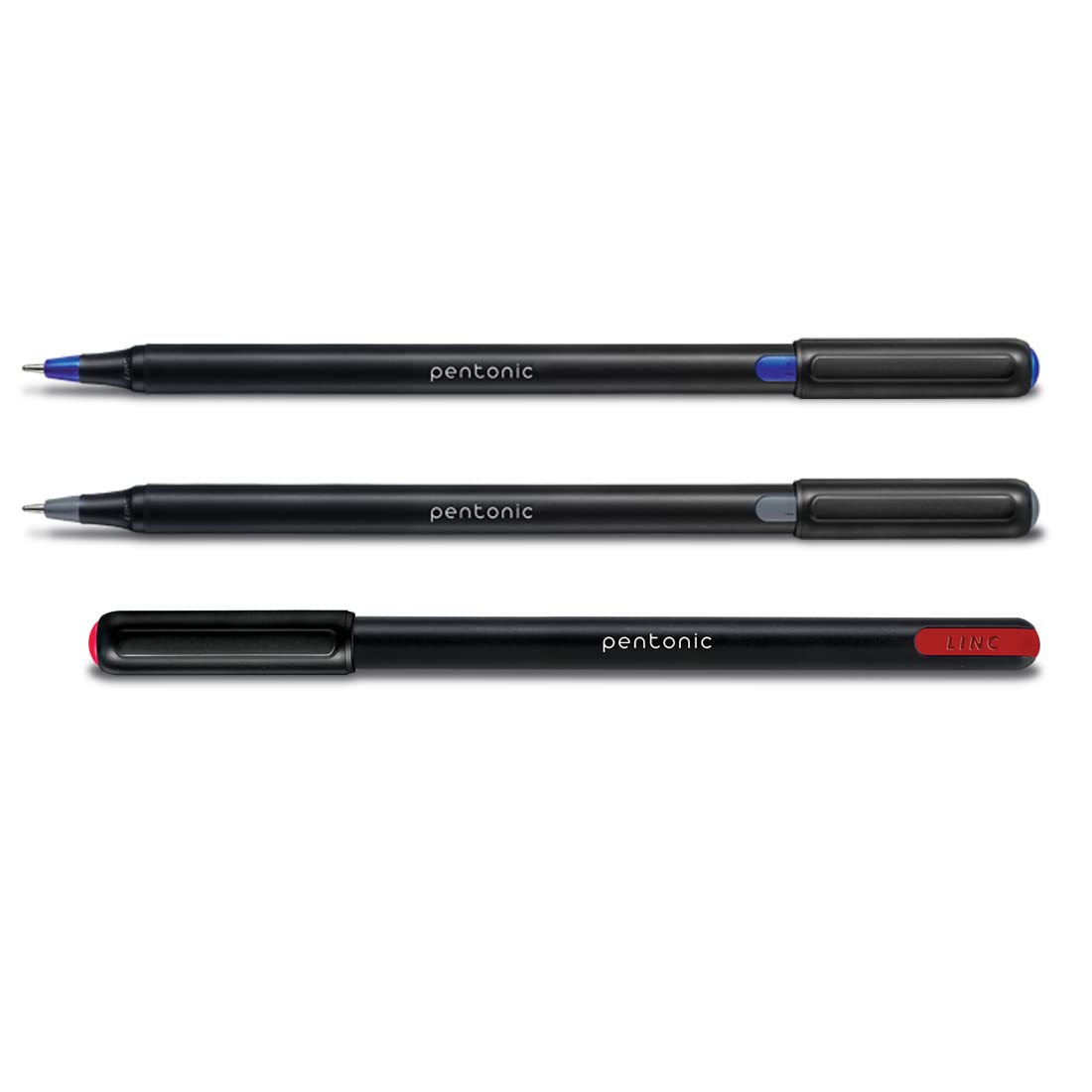 Pentonic 0.7mm Ball Point Pen Blister Pack,Blue Black & Red Ink, Pack of 10