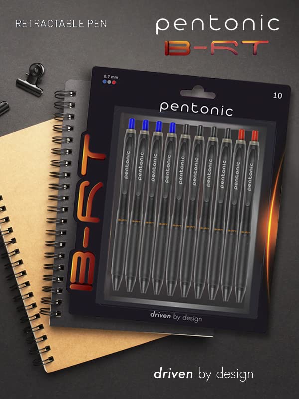Pentonic B-RT 0.7 mm Ball Point Pen Blister Pack(Blue Ink, Pack of 10)
