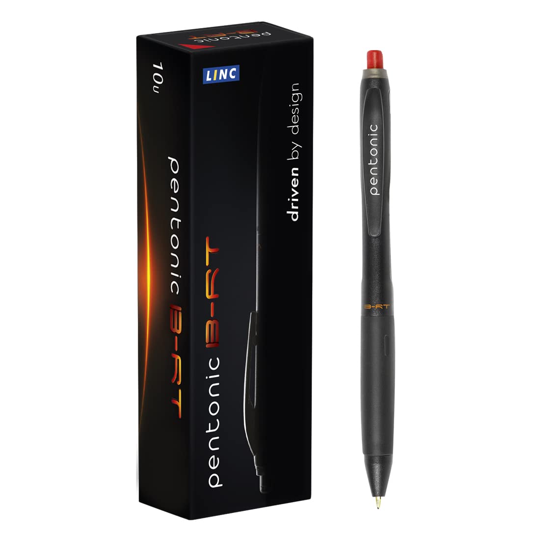 Pentonic B-RT 0.7mm Ball Point Pen (Red Ink, Pack of 10)