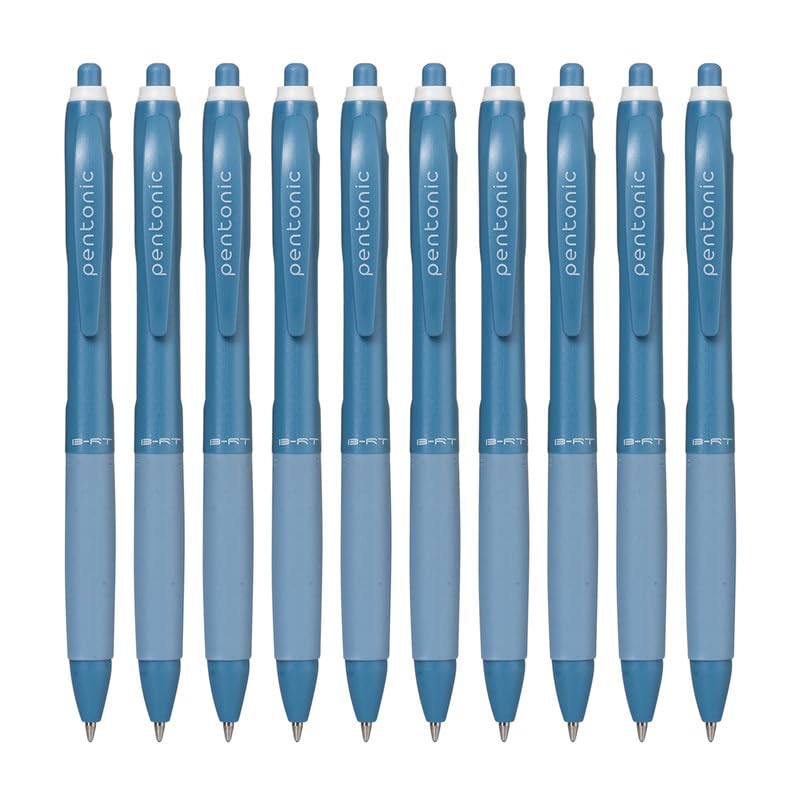 Pentonic B-RT Shades 0.7 mm Ball Point Pen Box Pack(Blue Ink, Pack of 10)