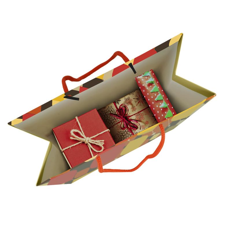 PaperPep Multicolor Decorative Print 7"X4"X9" Gifting Paper Bag