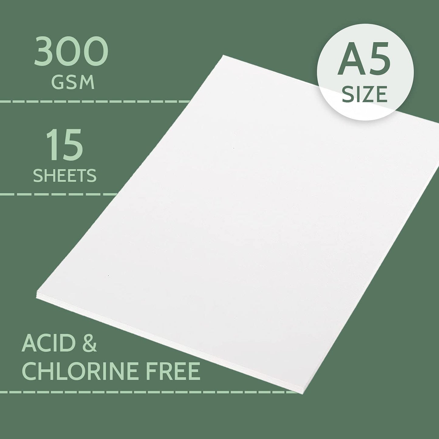 PaperPep Artists' Gouache Paint Paper 300GSM Cold Pressed A5 Pack of 15+9 Free Sheets