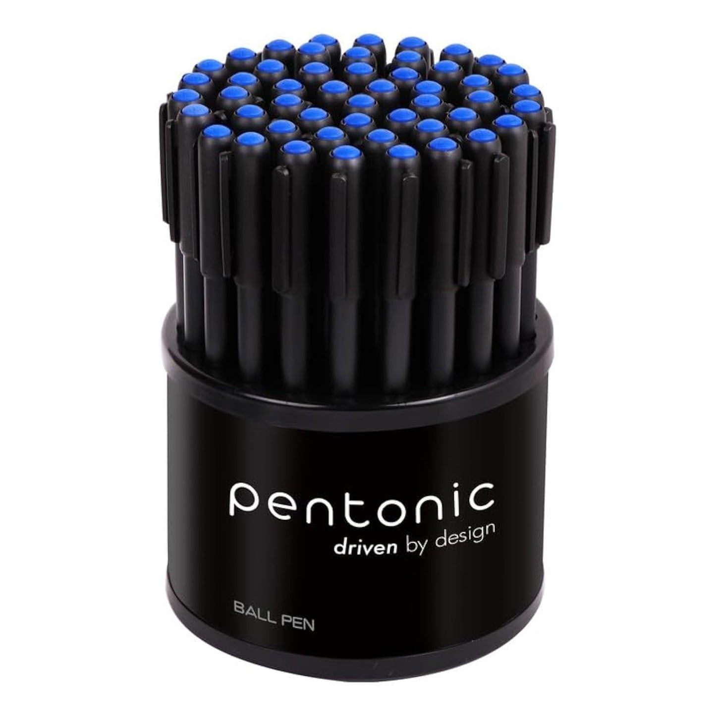 Pentonic Ball Pen Tumbler (Blue Ink, Pack of 50 Pens)