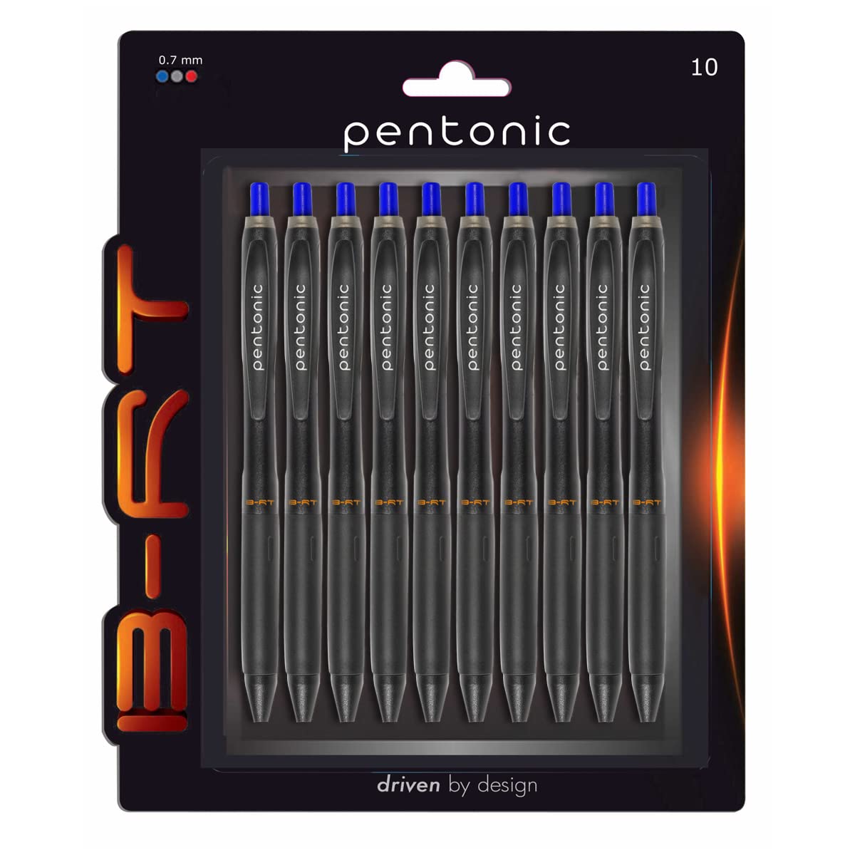 Pentonic B-RT 0.7 mm Ball Point Pen Blister Pack(Blue Ink, Pack of 10)