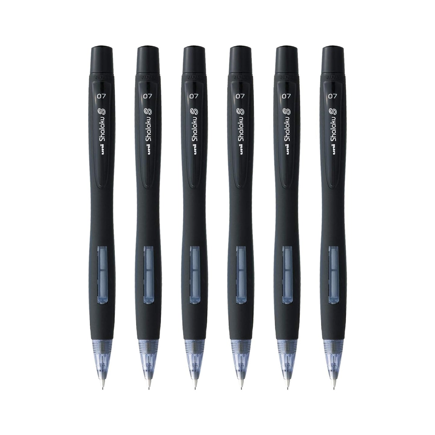 uni-ball Shalaku M7-228 0.7mm Mechanical Pencil, Black Body, Pack of 6