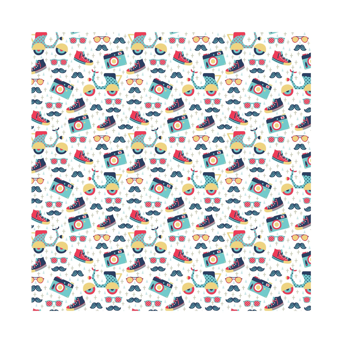 PaperPep White Multiple Object Print 19"X29" Gift Wrapping Paper, Pack of 5