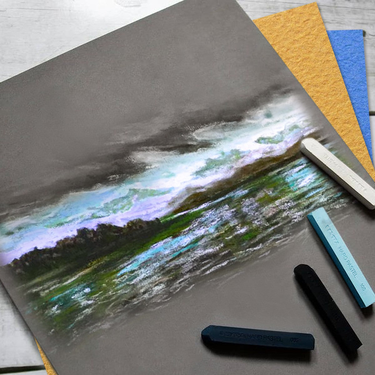 PaperPep Artists' Pastel Papers 160GSM A4 Neutral Shades Assorted Pack of 24 Sheets