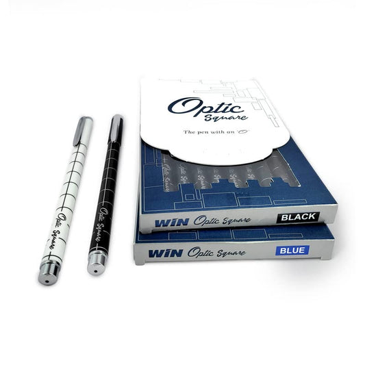 Optic Square Ball Pens | 20 Pens Pack (10 Blue Ink & 10 Black Ink)