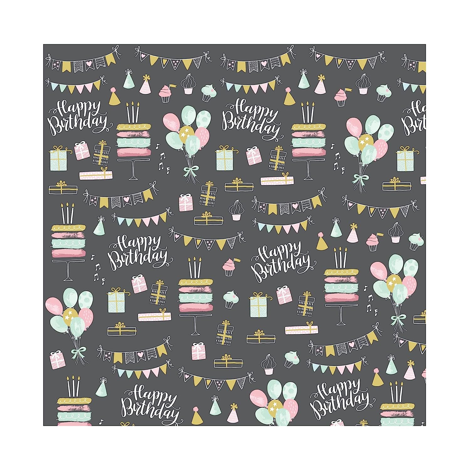 Birthday Wrapping Paper Printable  Birthday Wrapping Paper Print
