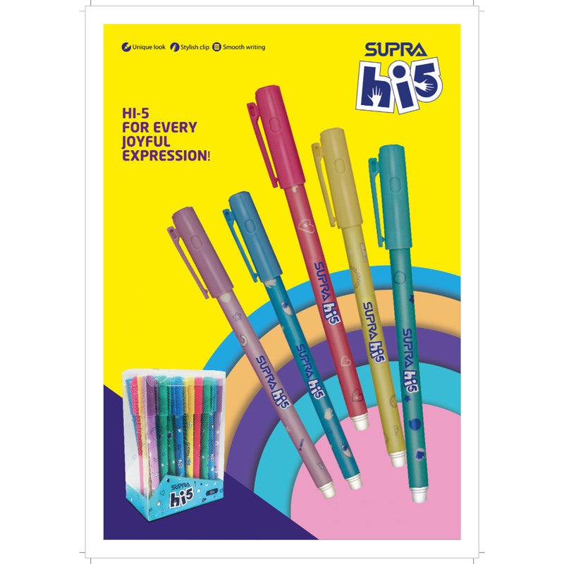 Supra Hii 5 0.7mm Ball Point Pen Display Pack | Blue Ink, Pack Of 50