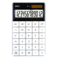 Deli W1589 Modern Compact Calculator 12-Digit, White