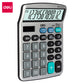 Deli WM19710 12-Digit Metal Calculator, Pack of 1