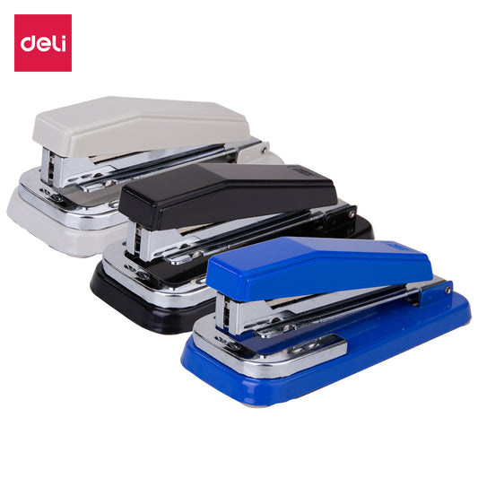 Deli W0414S Rotary Office Stapler Set, Pack of 1 (Color May Vary)