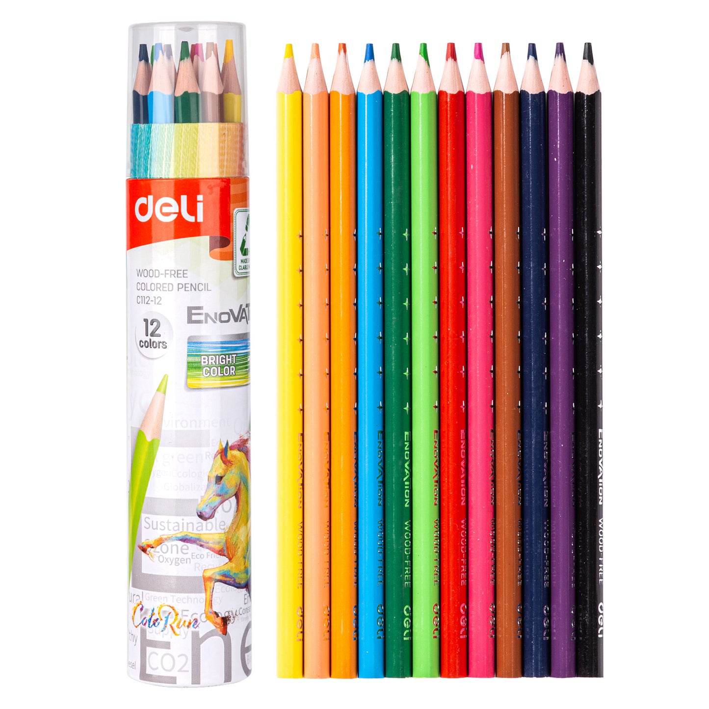 Deli WC112-12 Color Pencils (Multicolor, Pack of 1)