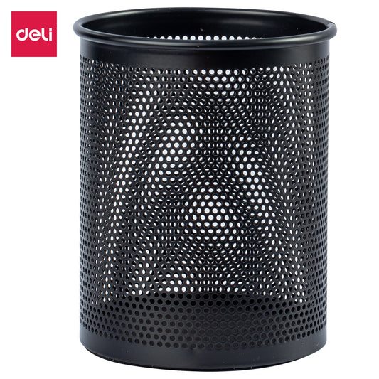 Deli W909 Mesh Pen Holder (Black, Pack of 1)