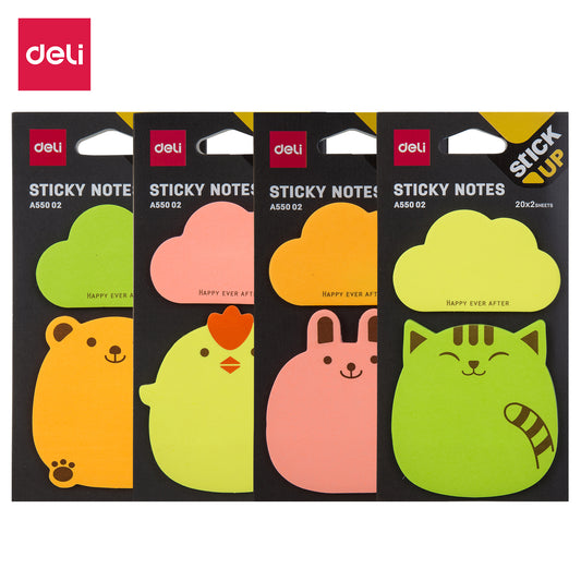 Deli WA55002 Sticky Notes, 80 gsm, 76x76mm (Pack of 1)