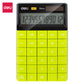 Deli W1589 Modern Compact Calculator 12-Digit, Green