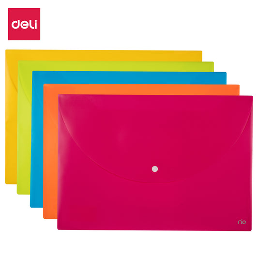 Deli WF10202 FC File Bag (Pack of 1, Color may vary)