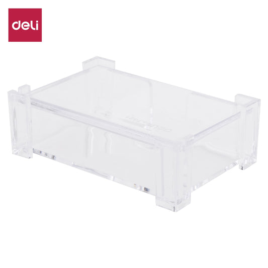 Deli W7621 Business Card Holder (Transparent, Pack of 1)
