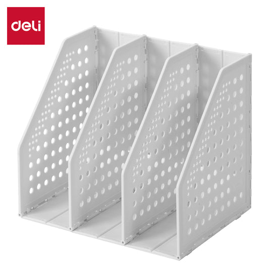 Deli W79003 Magazine Holder (Light Grey, Pack of 1)