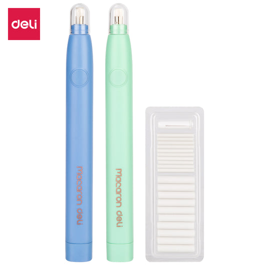 Deli WH02800 Macaron Electric Eraser (Pack of 1, Color May Vary)