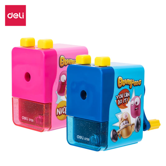 Deli W0739 Rotary Pencil Sharpener, Pack of 1 (Color May Vary)