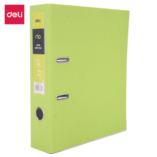 Deli EB20160 Lever Arch File A4 3" (Green, Pack of 1)