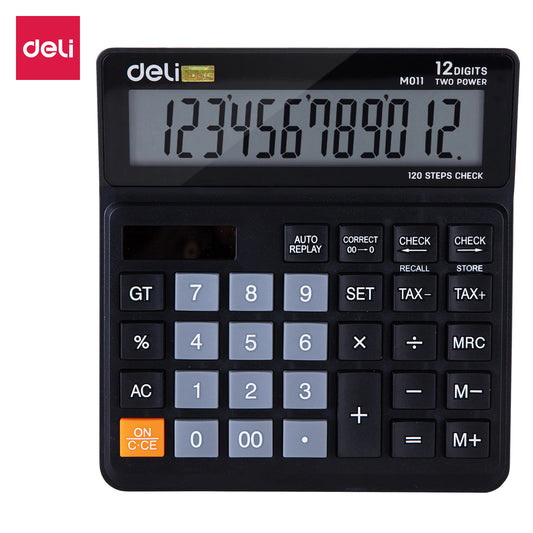 Deli WM01120 Desktop Calculator (Black, Pack of 1)