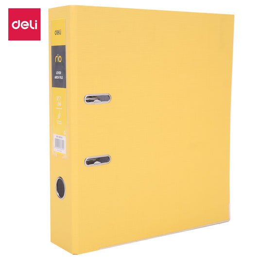 Deli EB20150 Lever Arch File A4 3" (Yellow, Pack of 1)