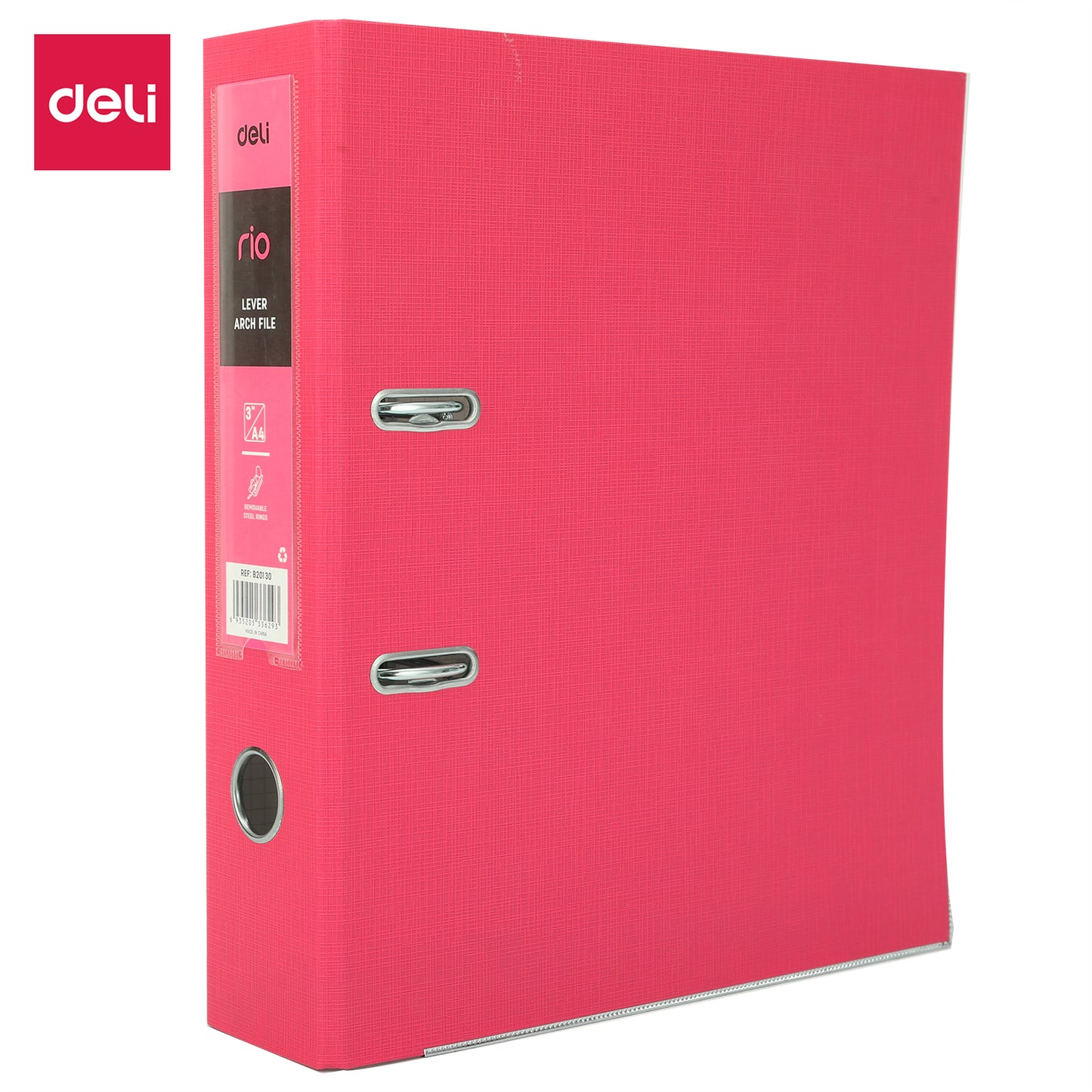 Deli EB20140 Lever Arch File A4 3" (Red, Pack of 1)