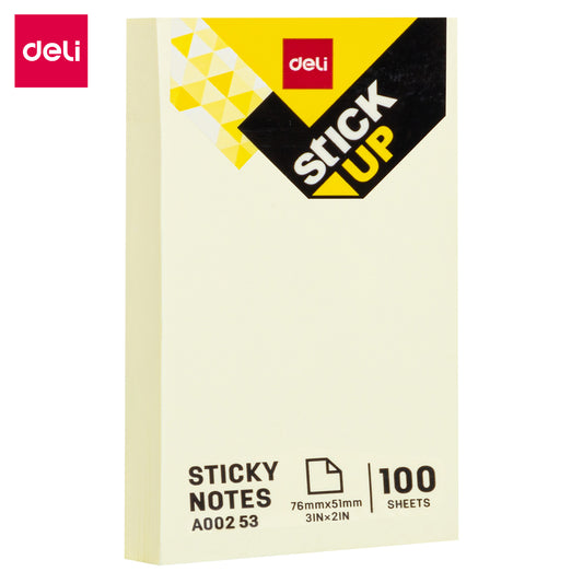 Deli WA00253 Sticky Notes 3''2'' 100 Sheets