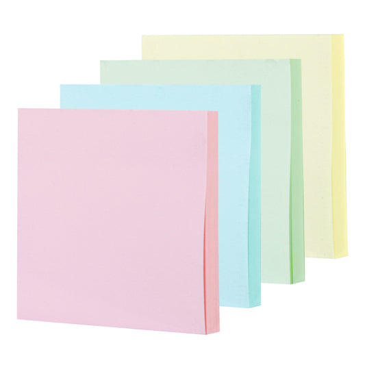 Deli WA01302 Sticky Notes, 2PCS Deli Self-Stick Notes, 100 Sheets (Color May Vary)