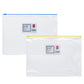 Deli W5526 Pvc view Zip Bag A4, Color may vary (Pack of 12)