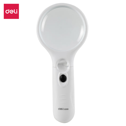 Deli W9099 Pro Series Magnifying Glass with LED (3X 75mm & 11X 28 mm)