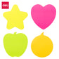 Deli WA03202 Shape Sticky Notes, 3"  3", 420sheets (Pack of 1, Color May Vary)