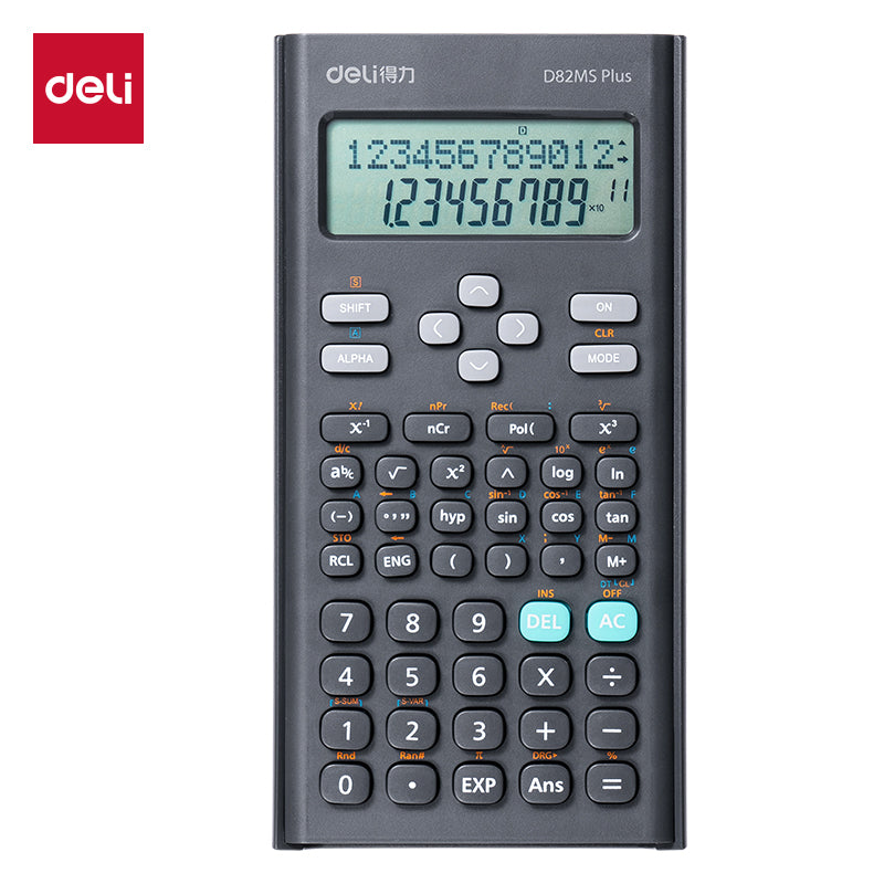 Deli WD82MS Scientific Calculator, Black