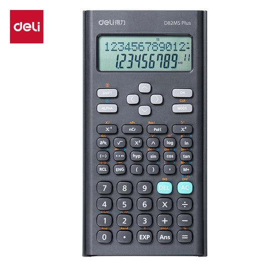 Deli WD82MS Scientific Calculator, Black
