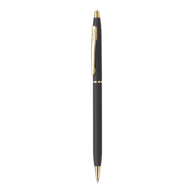 Pierre Cardin Kriss Japan Black Finish Exclusive Metal Fountain Pen, Blue Ink, Pack of 1