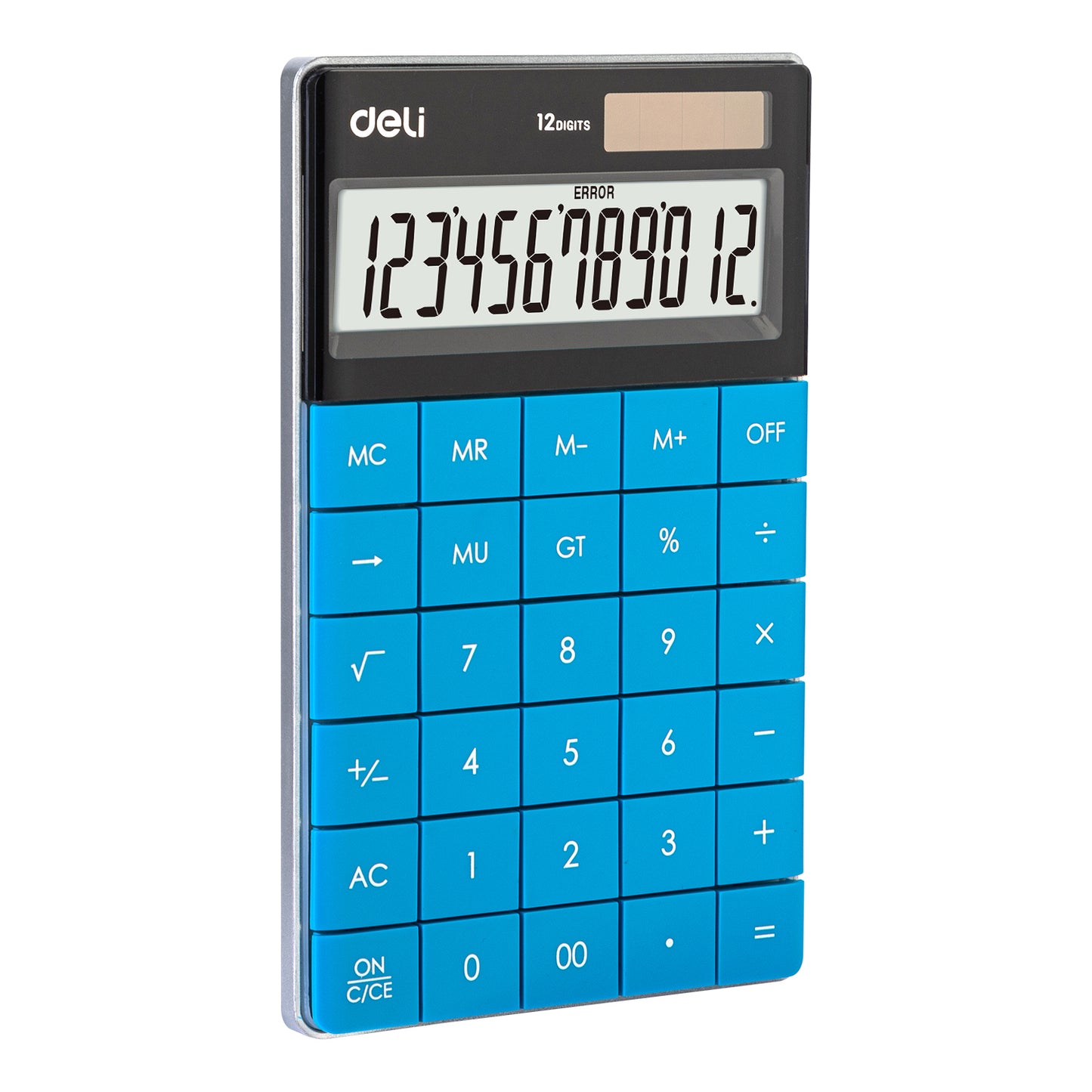 Deli W1589 Modern Compact Calculator 12-Digit, Blue