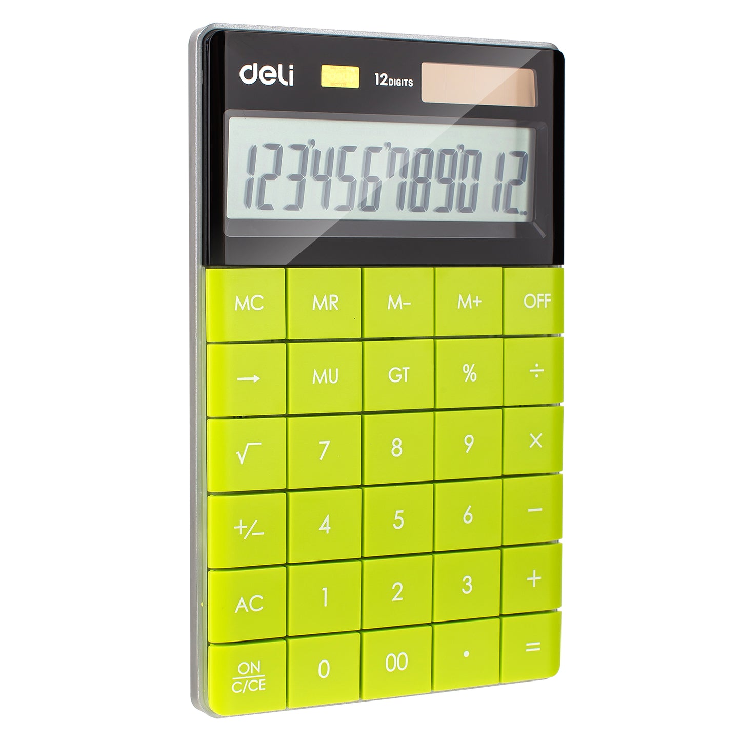 Deli W1589 Modern Compact Calculator 12-Digit, Green