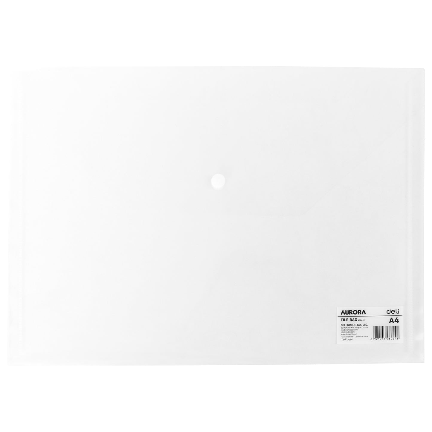Deli WF10412 File Bag, Transparent (Pack of 1)