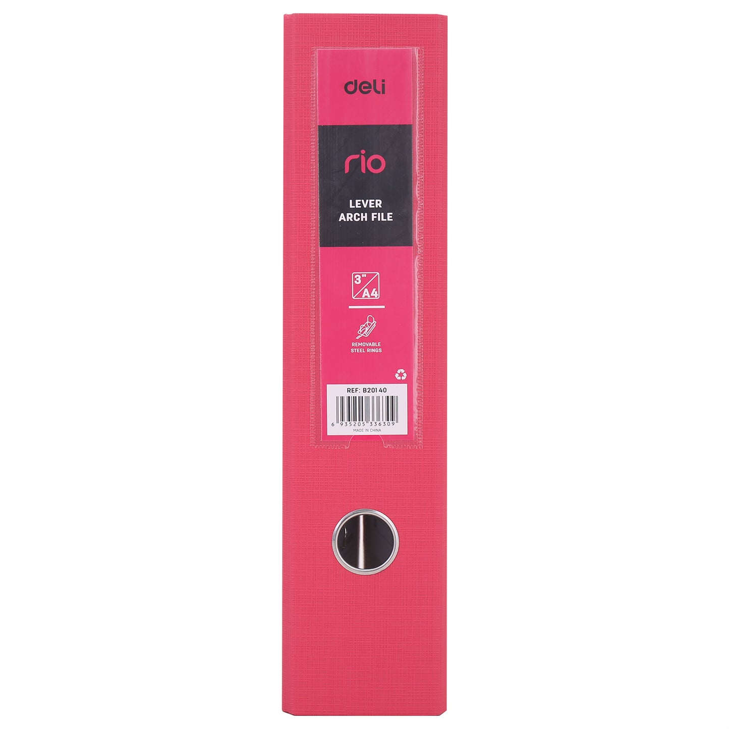 Deli EB20140 Lever Arch File A4 3" (Red, Pack of 1)