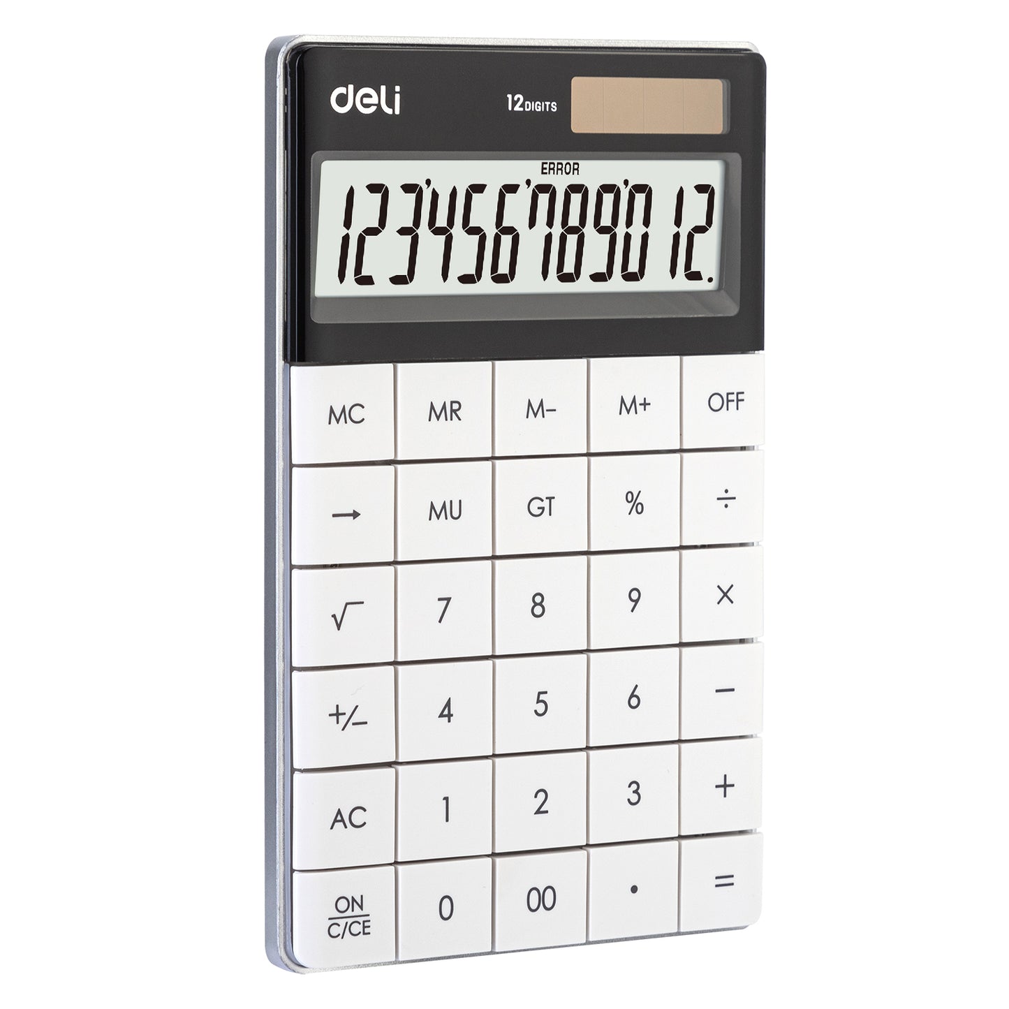 Deli W1589 Modern Compact Calculator 12-Digit, White