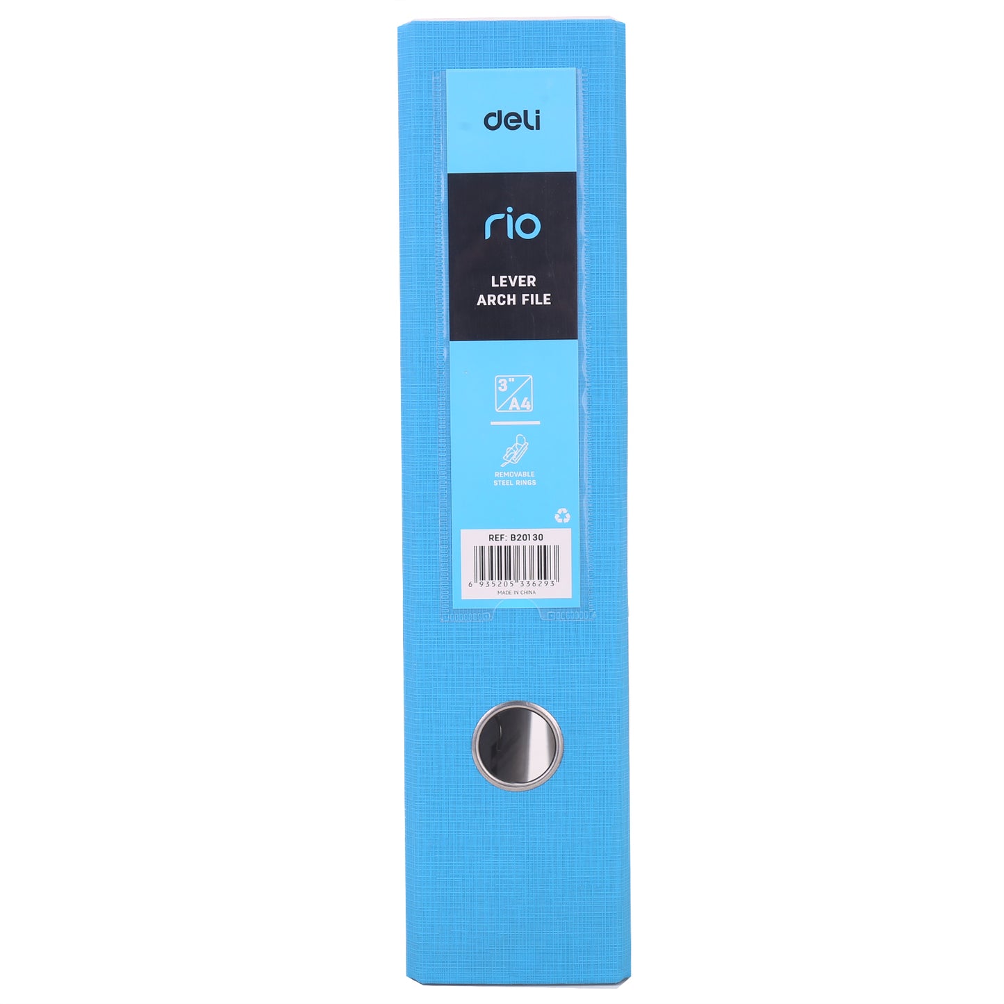 Deli EB20130 Lever Arch File A4 3" (Blue, Pack of 1)