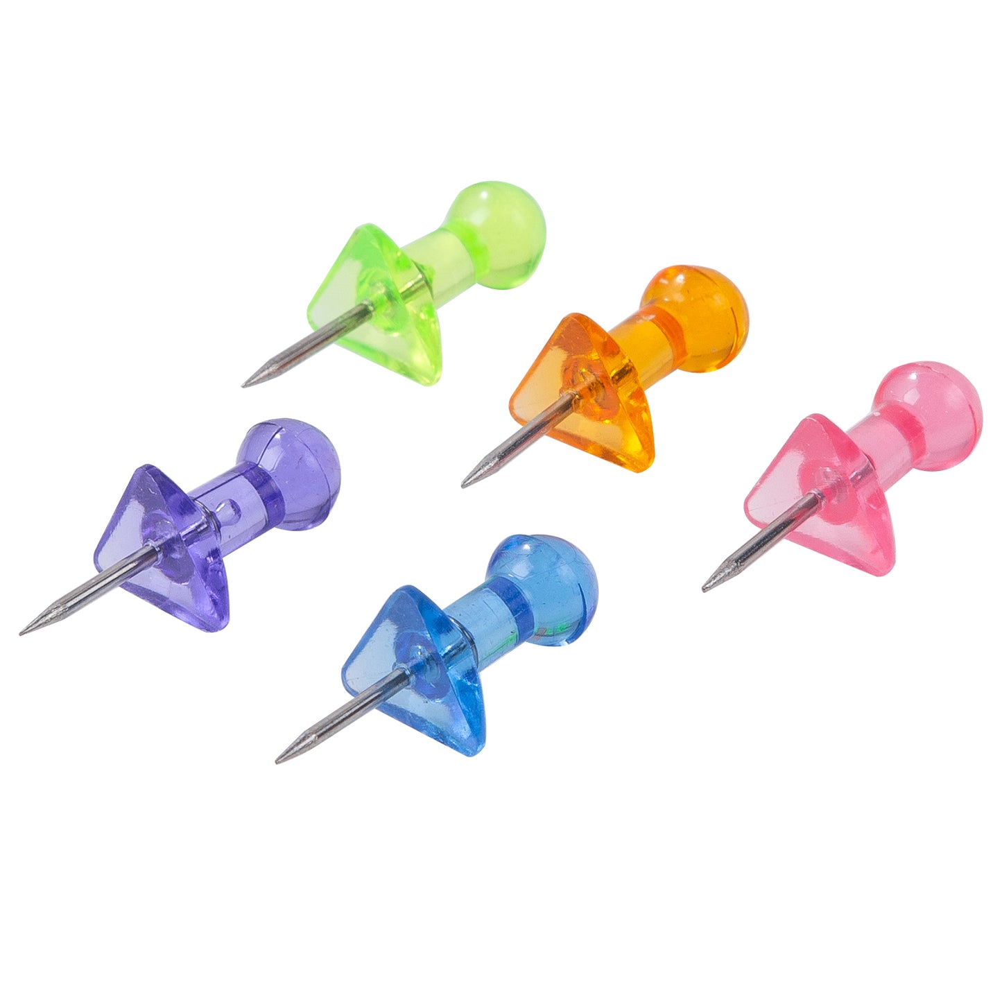 Deli W0030 Transparent Push Pin, Pack of 1 (Multicolor)