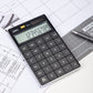 Deli W1589P Modern Compact Calculator 12-Digit, Black
