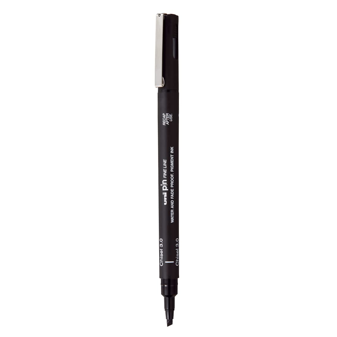 uni-ball PIN CS3-200 Chisel 3.0 mm Fine Line Markers, Black, Pack of 1