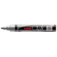 uni-Ball 5M PWE 1.8-2.5 mm Board & Glass Chalk Marker, Medium Bullet Tip Shaped, Silver Ink, Pack of 1