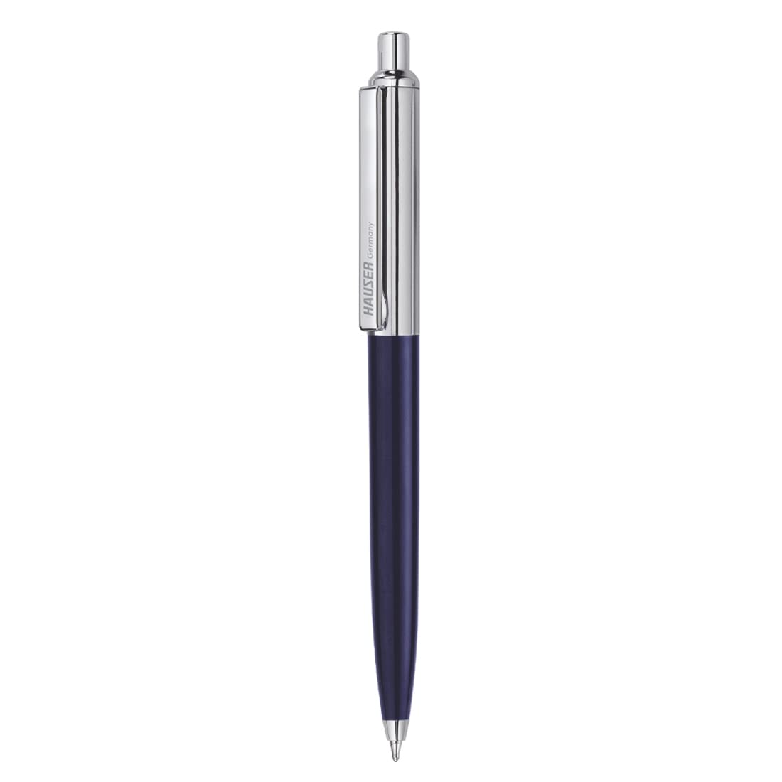Hauser Berlin Retractable Half Metal Ball Pen, Blue Ink, Pack of 2